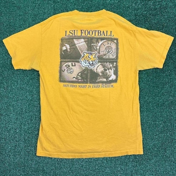 Hanes Other - Yellow vintage LSU Tigers tee streetwear